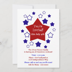 Invitation Cuisine 4 juillet