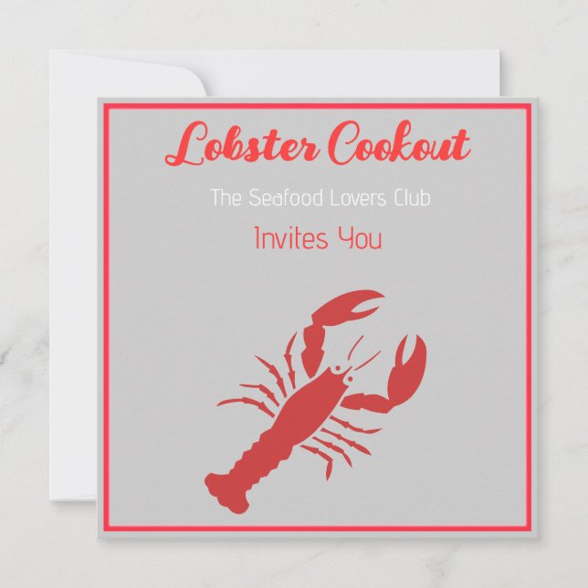 Invitation Cuisine au homard (Devant)