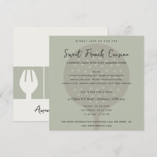 INVITATION CUISINE DE CLASSE DE MODÈLE DE LA CLASSE INVITATIO