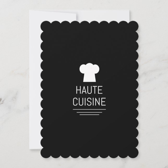 Invitation Cuisine gastronomique française de Haute Cuisine (Devant)