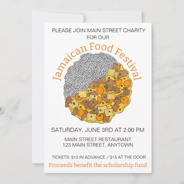 Invitation Cuisine jamaïcaine caraïbe Curry riz au poulet (Devant)