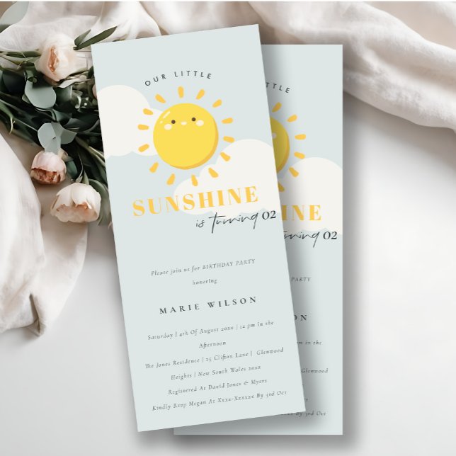 Invitation Cuisine Notre Petit Bleu Soleil N'Importe Quel Âge (Créateur téléchargé)