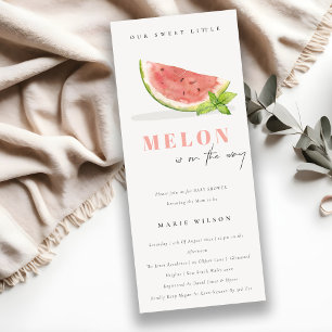 Invitation Cuisine Notre Petit Melon Aquarelle Baby shower ro