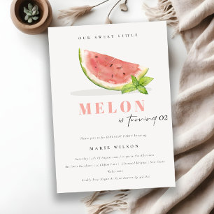 Invitation Cuisine Notre Petit Melon Aquarelle Baby shower ro