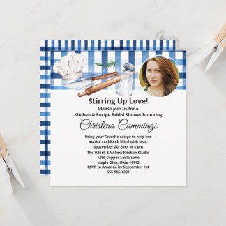 Invitation Cuisine Pinch of Love Photo Shower de Mariée