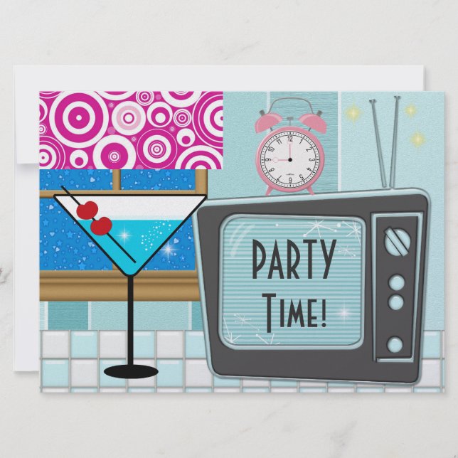 Invitation Cuisine rétro - Cocktail - Dîner - SRF (Devant)