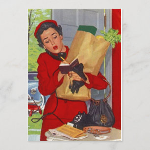 Invitation Cuisine Stock de la Retro Grocery