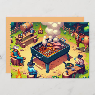 Invitation Cuisine Western Cowboys Grill Custom