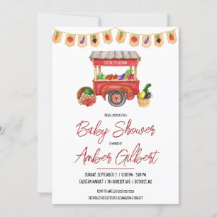 Invitation Cultivé localement, le Baby shower du marché agric