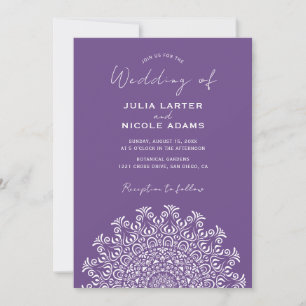 Invitation Culture Tribale Folk Country Crête Mandala Mariage
