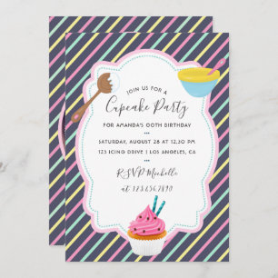 Invitation Cupcake Baking Birthday Party ajouter l'invitation