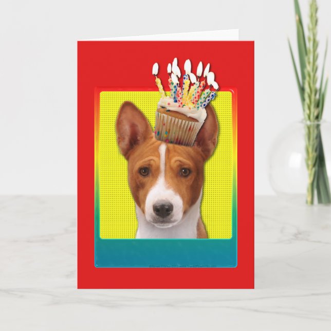 Invitation Cupcake - Basenji (Devant)