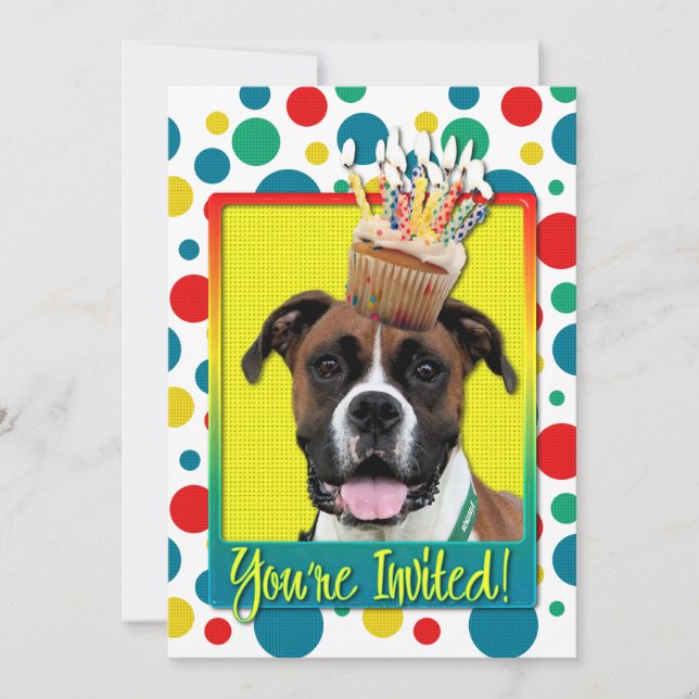 Invitation Cupcake - Boxer - Vindy (Devant)