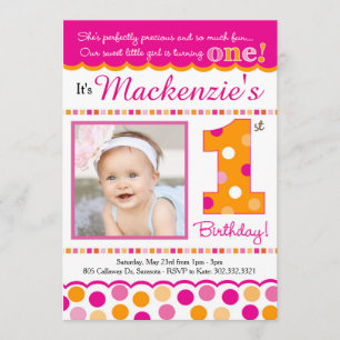 Invitation Cupcake Cutie Pie (Pink & Orange) Premier Annivers