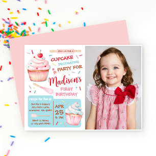 Invitation Cupcake Décoration Party Baking Anniversaire Photo