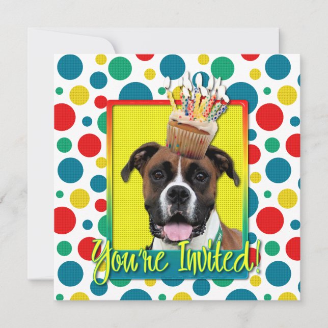 Invitation Cupcake d'invitation - Boxer - Vindy (Devant)