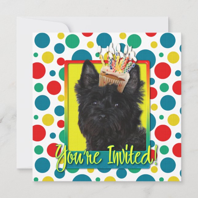 Invitation Cupcake d'invitation - Cairn Terrier - Rosco (Devant)