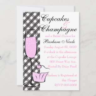 Invitation Cupcake et Champage