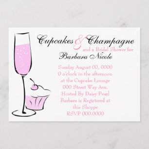 Invitation Cupcake et Champage