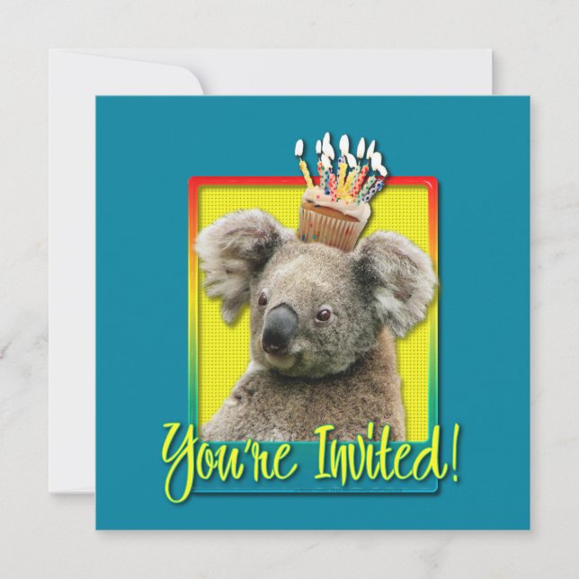 Invitation Cupcake - Koala (Devant)