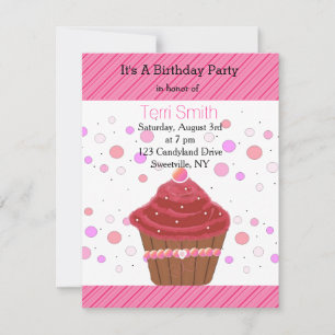 Invitation Cupcake Red Velvet