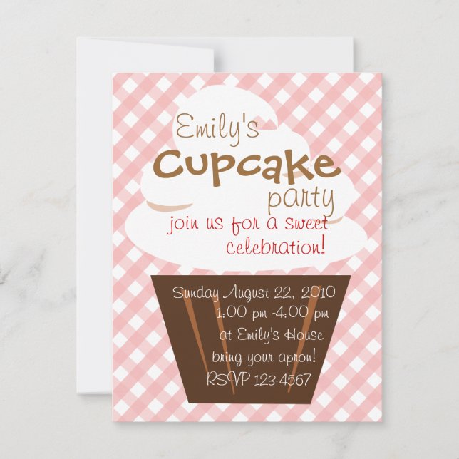 Invitation Cupcake Shaping Up Joliment (Devant)