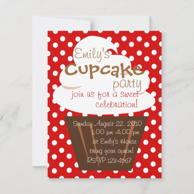 Invitation Cupcake Shaping Up Joliment (Devant)