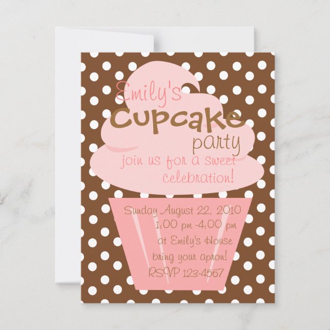 Invitation Cupcake Shaping Up Joliment (Devant)