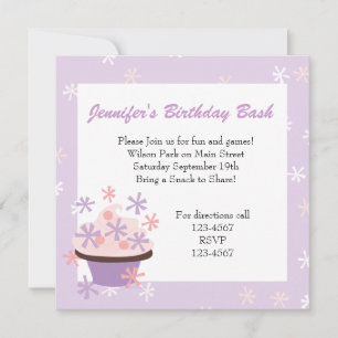 Invitation Cupcakes et Etoiles