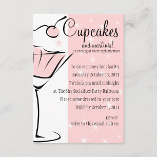 Invitation Cupcakes et Martinis