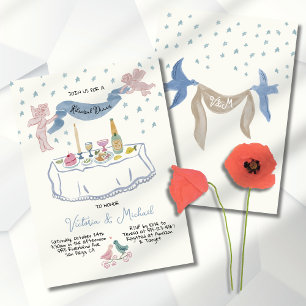 Invitation Cupides de la répétition fantaisiste dessinée à la