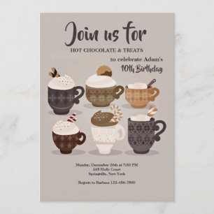 Invitation Cups Chocolat Chaud