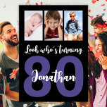 Invitation Custom 80th Birthday Black Modern Photo Collage<br><div class="desc">Mettez un sourire sur un visage avec cette coutume 80e anniversaire moderne en écriture noire collage photo Invitation pour lui. Vous pouvez ajouter de jolies photos d'enfance ou tout ce que vous voulez. - Cliquez simplement pour personnaliser ce design 🔥 Mes promesses - Ce design est unique et a été...</div>
