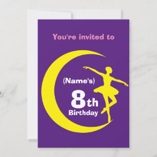 Invitation Custom Ballerina 8th Birthday ajouter n