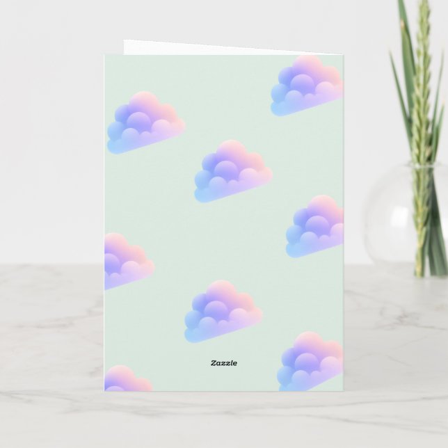 Invitation Custom Kids Party Invite with Clouds & Balloons (Dos)