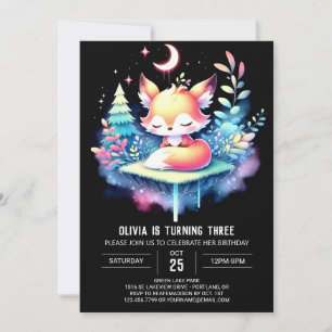 Invitation Custom Nature Fox Anniversaire numérique