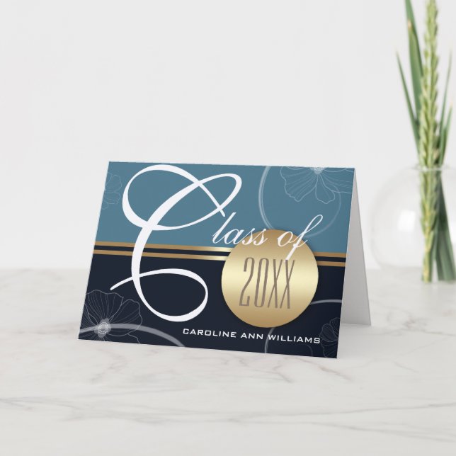 Invitation Custom Year et photo Graduation Announcement Cards (Devant)