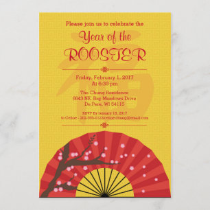Invitation customisée chinoise de partie de