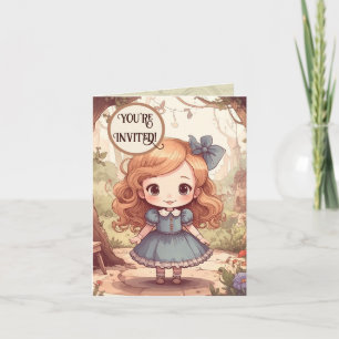 Invitation Cute Alice au pays des merveilles