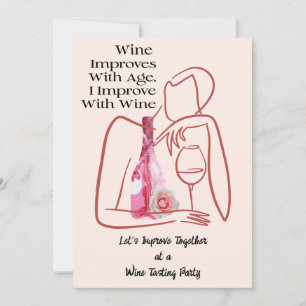 Invitation Cute Amusante Soirée Florale Rose