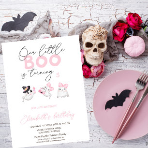 Invitation Cute Aquarelle Fantôme Halloween Anniversaire