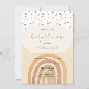Invitation Cute Autumn Rainbow Pastel Couleurs Motif