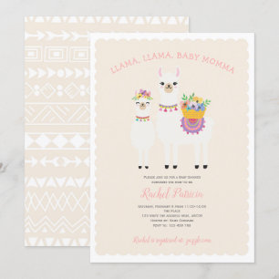 Invitation Cute, baby shower Llama