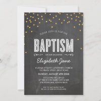 CUTE BAPTISM parties scintillant d'or confetti sur