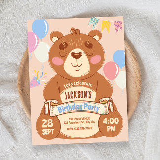 Invitation Cute bear 