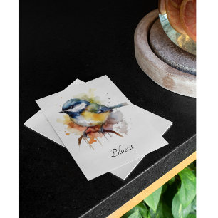 Invitation Cute Bluetit sur une branche, personnalisé