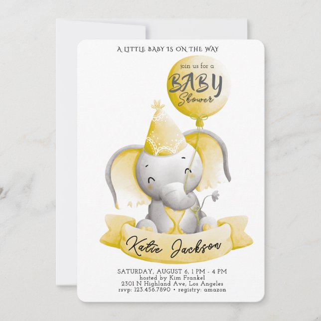 Invitation Cute Budget Baby Shower (Devant)