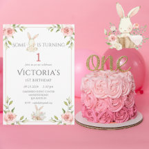 Cute Bunny 1ère fête d'anniversaire