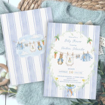 Cute Bunny Boy Clothesline Baby Shower