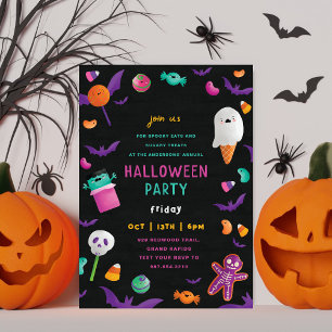 Invitation Cute Candy Frame l Halloween Funny Party